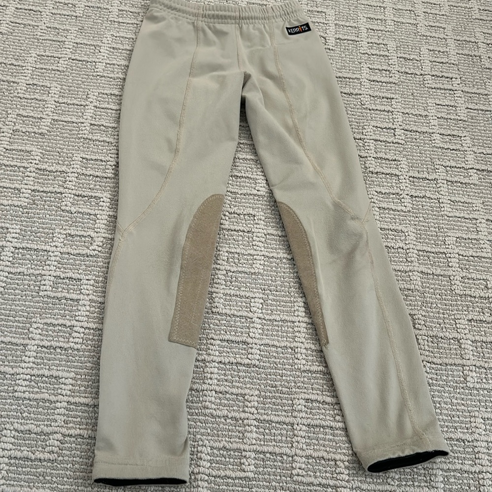 Kerrits girls riding equestrian pants size small in tan